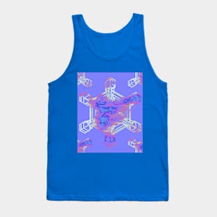 Snowflake on Blue Violet Tank Top